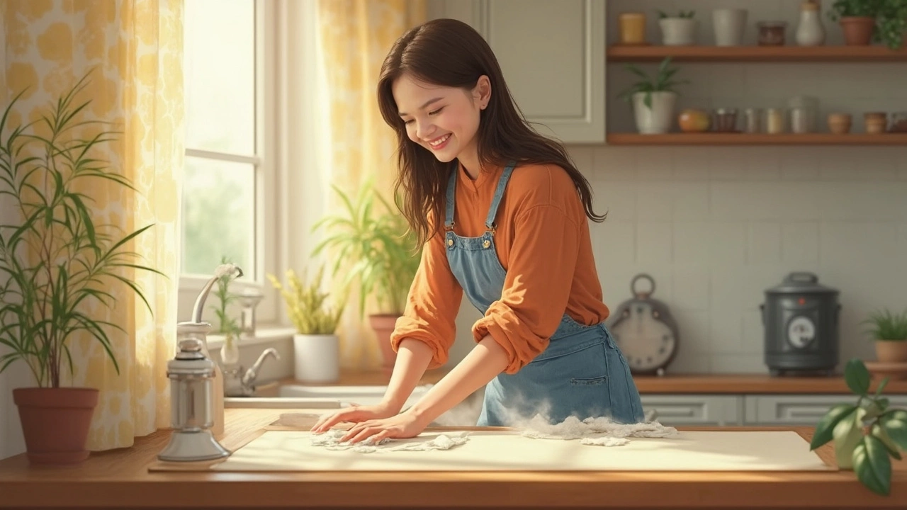 Как ухаживать за столешницей разного цвета